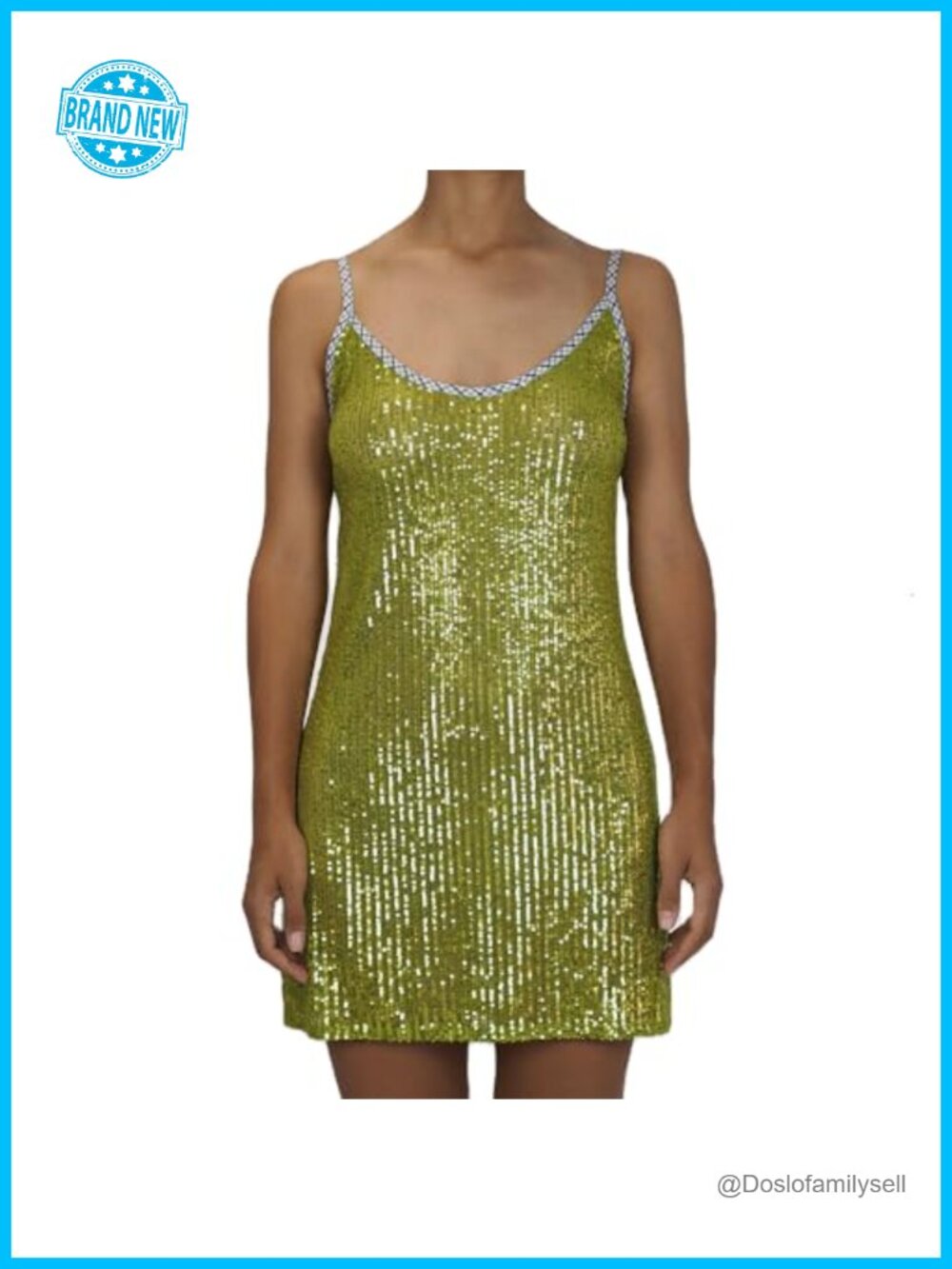 Sparkle Sequin Mini Dress Shiny Spaghetti Strap Glitter Disco Slip Short Dress